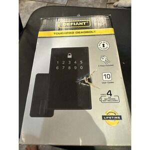 Defiant Matte Black Touchpad Door‎ Lock Deadbolt Easy Install
